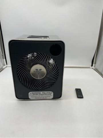 Vornado VMHi600 metal vortex electric heater, dark brushed steel finish with LED temperature display