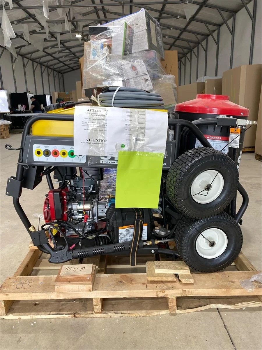 NorthStar gas-powered wet steam and hot water pressure washer on pallet
